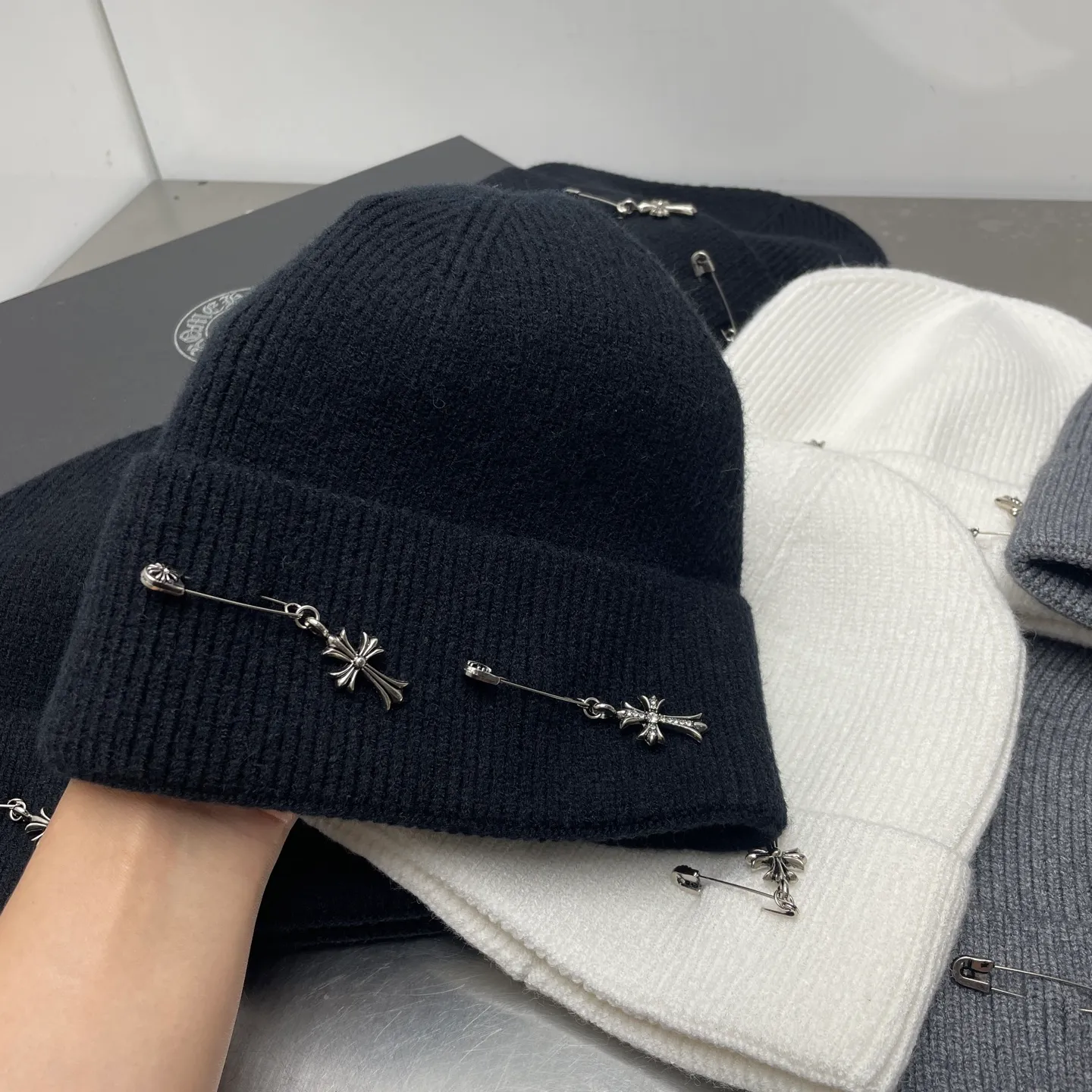 Early Autumn Crow Heart Beanie Hat
